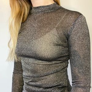 Mesh sparkly top